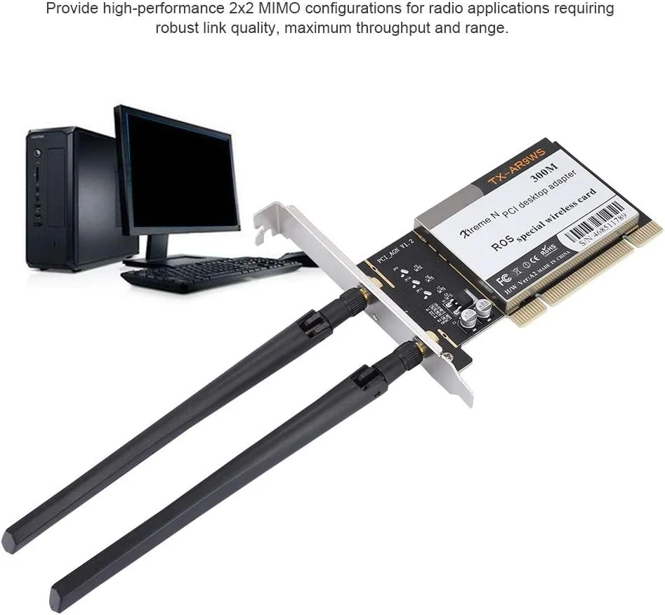 کارت شبکه PCI اشاتا، کارت وای فای بی سیم AR9220 300M PCI کامپیوتر رومیزی دو بانده 2.4/5 گیگاهرتز، کارت شبکه کامپیوتر رومیزی برای ویندوز XP، ویندوز 7، ویندوز 8 کارت شبکه PCI اشاتا، کارت وای فای بی سیم AR9220 300M PCI کامپیوتر رومیزی دو بانده 2.4/5 گیگاهرتز، کارت شبکه کامپیوتر رومیزی برای ویندوز XP، ویندوز 7، ویندوز 8