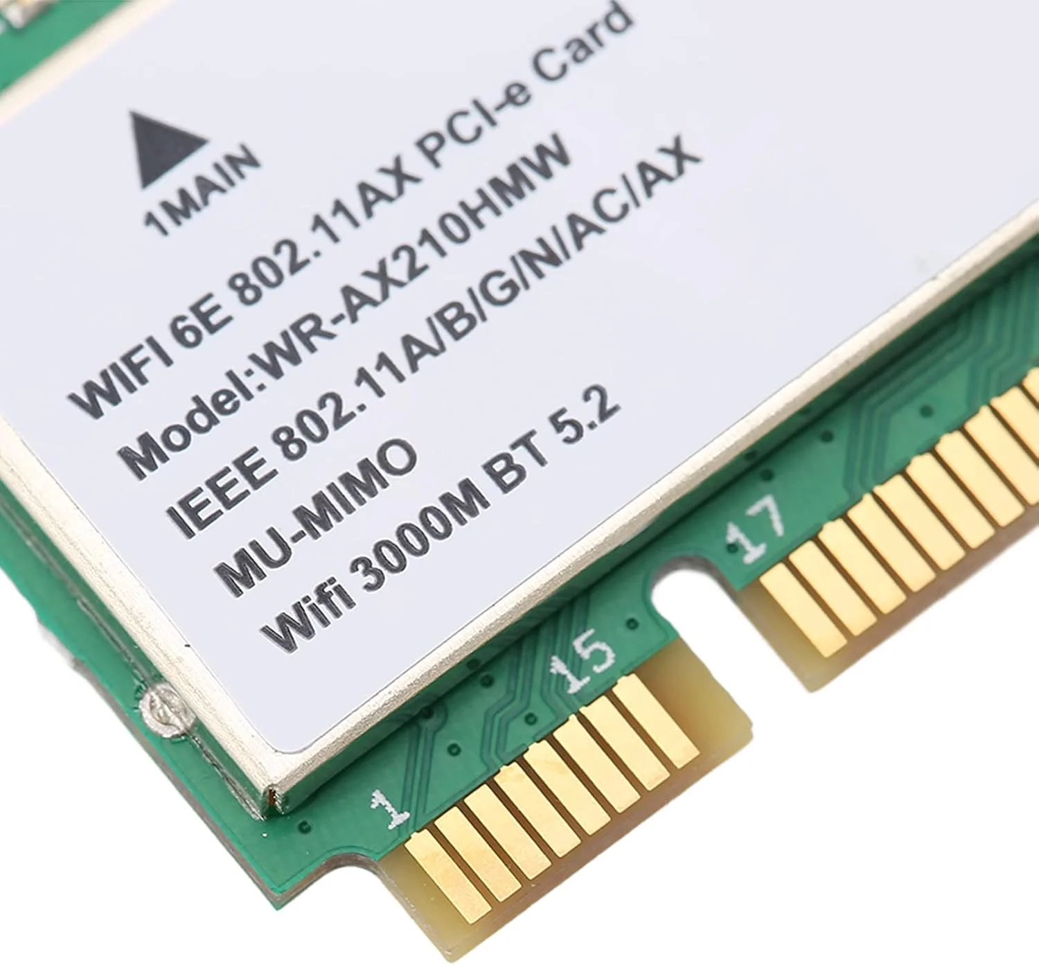 کارت شبکه بی سیم Bewinner AX210HMW WiFi 6E، آداپتور سه بانده 5374 مگابیت بر ثانیه با بلوتوث 5.3، Mini PCIE برای لپ تاپ، پشتیبانی از 6 گیگاهرتز و MU-MIMO، فقط برای PC 10 64 بیتی کارت شبکه بی سیم Bewinner AX210HMW WiFi 6E، آداپتور سه بانده 5374 مگابیت بر ثانیه با بلوتوث 5.3، Mini PCIE برای لپ تاپ، پشتیبانی از 6 گیگاهرتز و MU-MIMO، فقط برای PC 10 64 بیتی