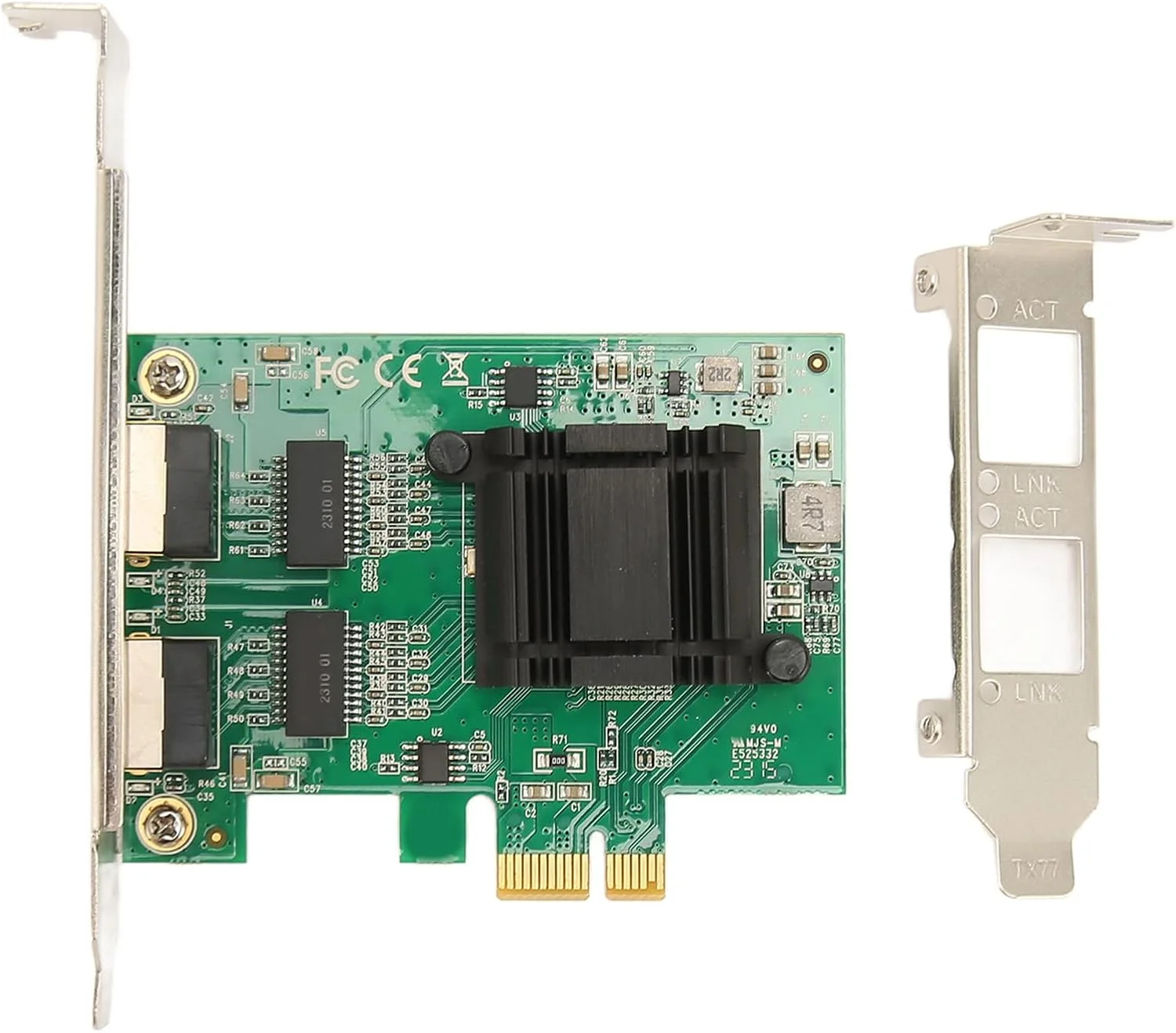 کارت شبکه گیگابیتی Bewinner، آداپتور اترنت مسی 10/100/1000 مگابیت بر ثانیه RJ45، کارت شبکه گیگابیتی TXA108 82571 با 2 پورت RJ45، کارت شبکه PCI Ex1 به 2 RJ45 برای رایانه شخصی رومیزی