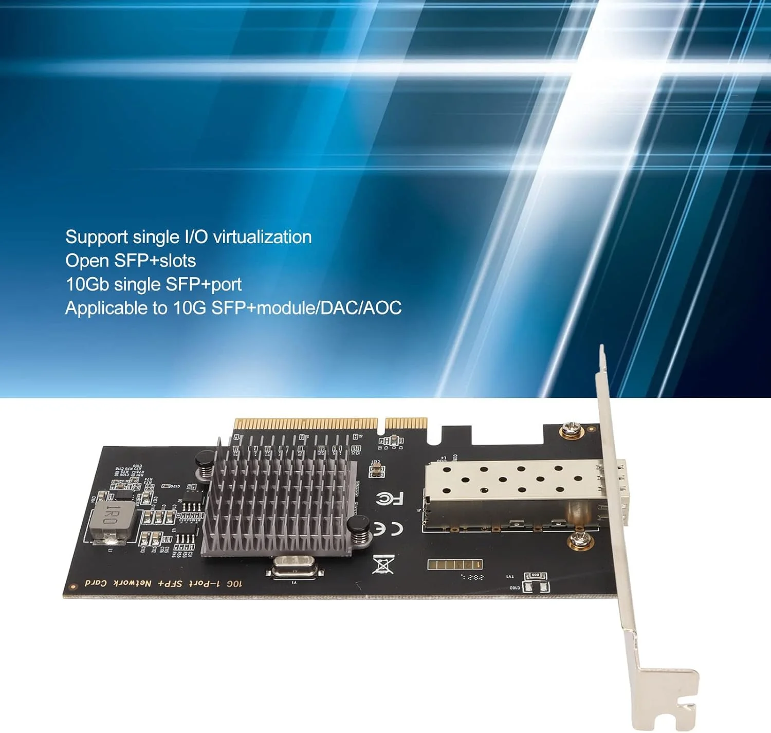 کارت شبکه 10 گیگابیتی Bewinner، کارت LAN تک اسلات PCI Express X8، برای چیپست 82599، PCIE، کارت اترنت برای کامپیوتر، نصب آسان کارت شبکه 10 گیگابیتی Bewinner، کارت LAN تک اسلات PCI Express X8، برای چیپست 82599، PCIE، کارت اترنت برای کامپیوتر، نصب آسان