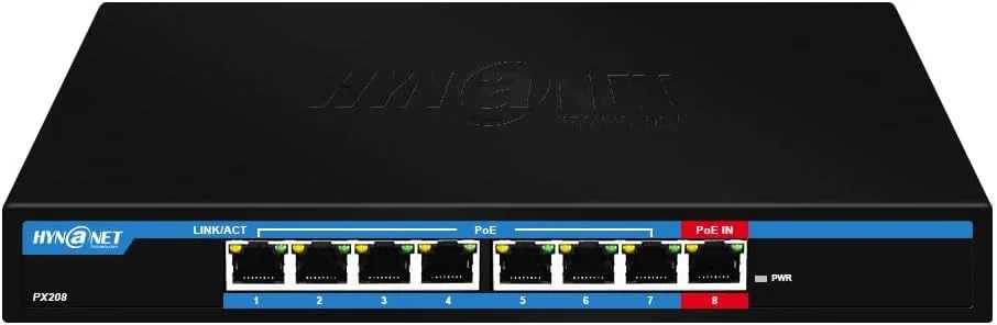 توسعه دهنده PoE گیگابیتی 8 پورت، 1 پورت ورودی PoE IEEE802.3BT 90W، 7 پورت خروجی PoE IEEE802.3at/af، Plug&Play، پشتیبانی از نصب دیواری