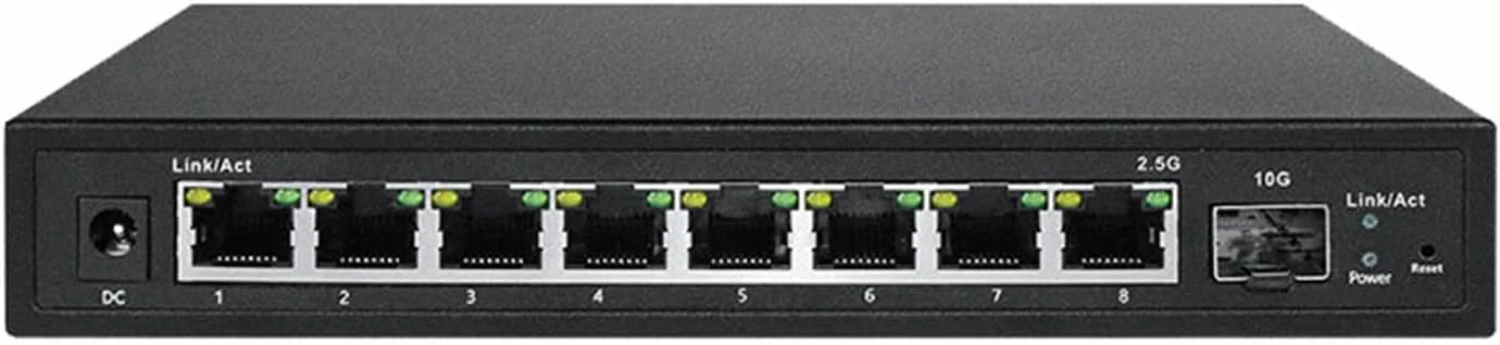 سوئیچ شبکه 8 پورت 2.5G با پورت های اترنت POE، هاب 10G Optical Plug-and-Play، اسپلیتر اینترنت، مدل C