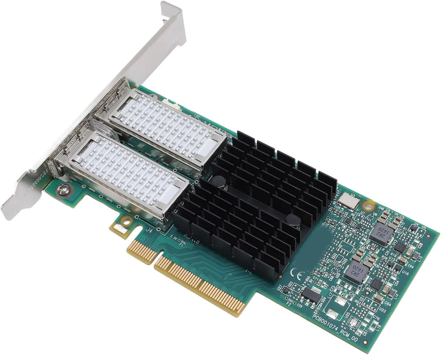 آداپتور Dpofirs PCIe 3.0 X8 - کارت اترنت فیبر نوری QSFP دو پورت برای سرور، سرعت انتقال تا 40 گیگابیت بر ثانیه با فناوری PCI Express Gigabit
