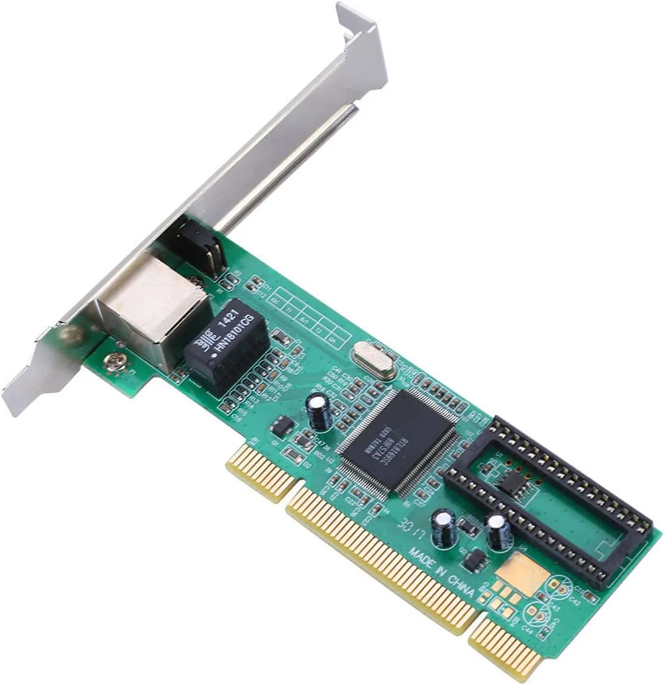کارت شبکه گیگابیتی Elprico RTL8169 LAN، کارت PCI 8169 با پورت 10/100/1000 مگابیت بر ثانیه، پشتیبانی از سیستم های مختلف برای 7/8/10/ برای کامپیوتر رومیزی، ایستگاه کاری و غیره