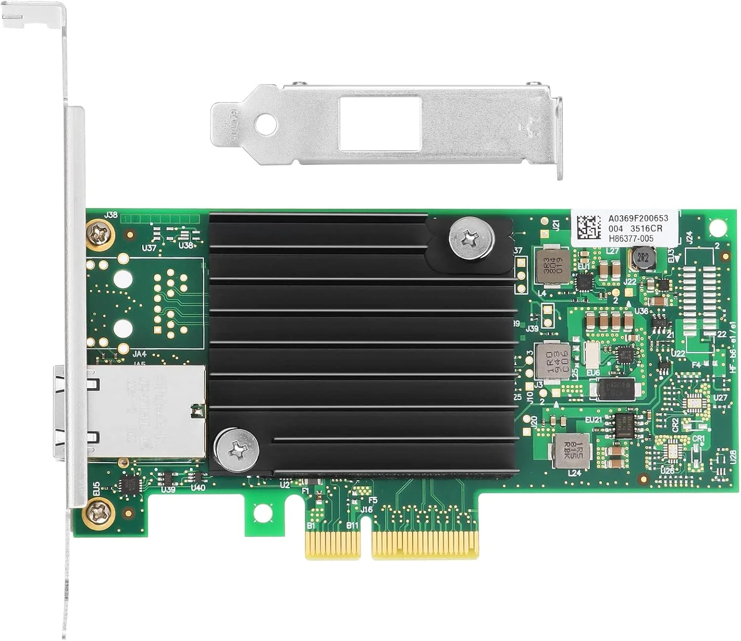 کارت شبکه Euqvos برای Intel X550-T1 10GbE NIC با کنترلر ELX550AT، تک پورت RJ45، PCIe 3.0 x4، پشتیبانی از Windows Server، Windows 7/8/10، Linux