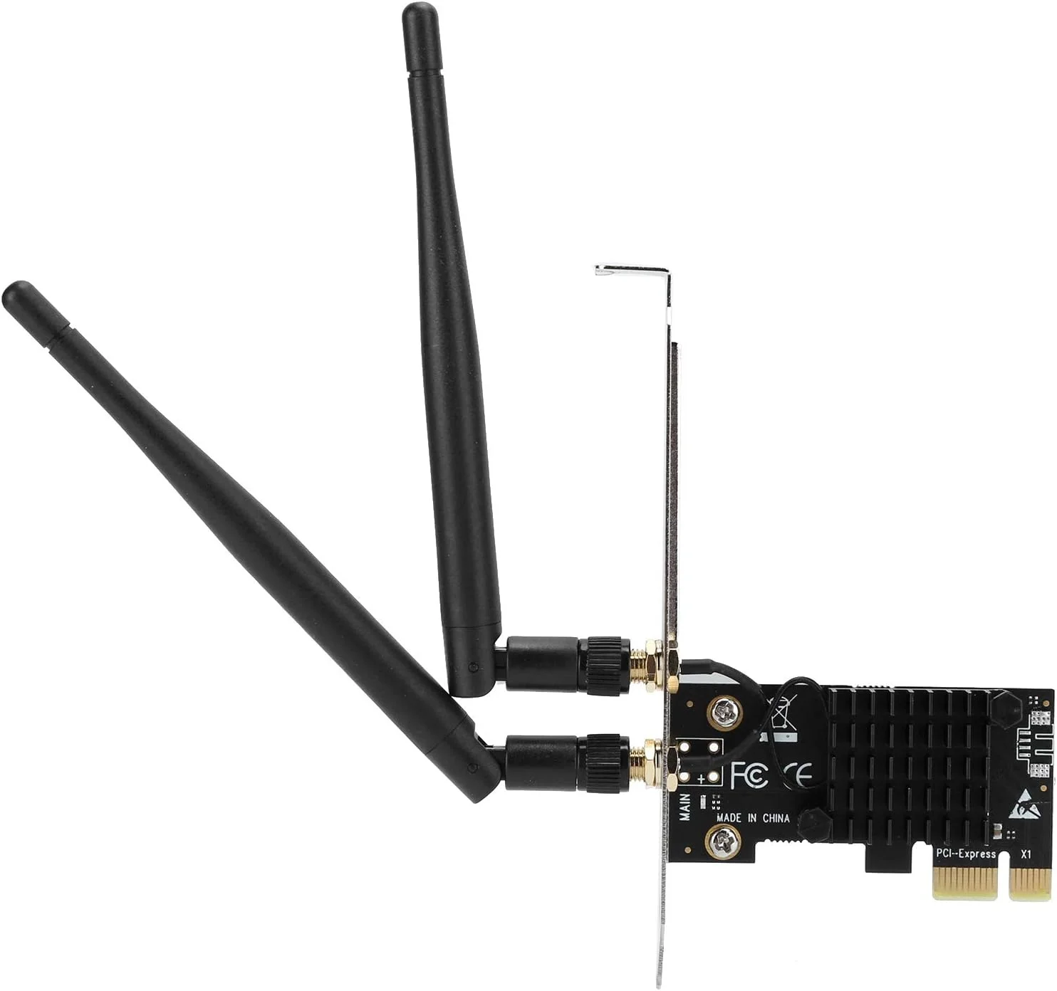 آداپتور شبکه PCI Express، کارت وای فای PCIe بی سیم دو بانده 2.4G/5G با سرعت 1200 مگابیت بر ثانیه، تاخیر کم، پشتیبانی از نقاط اتصال AP، برای ویندوز 10/8/7