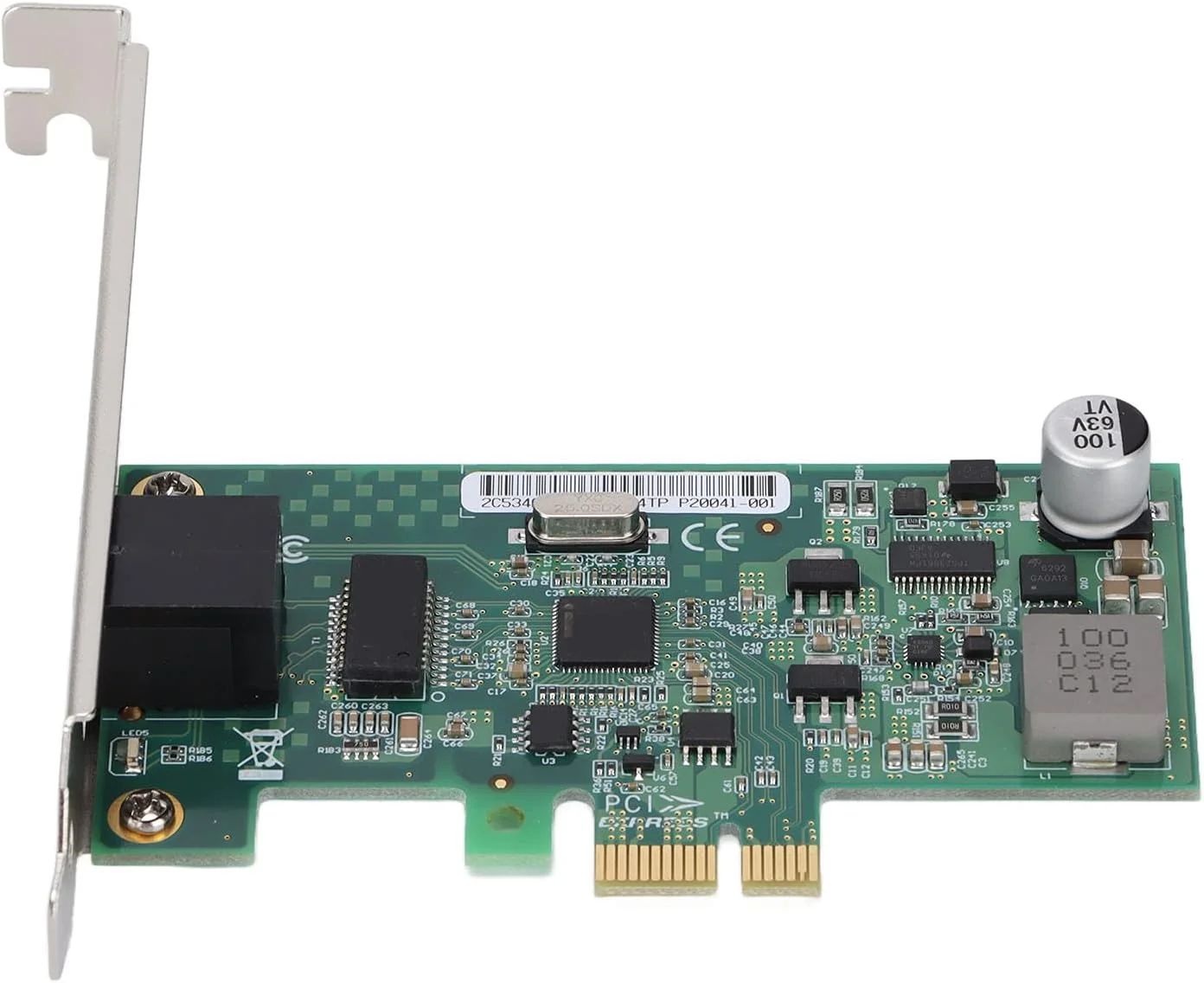 کارت آداپتور گیگابیتی اترنت، کارت کنترلر گیگابیتی اترنت PCI Express PCI-E 10/100/1000 مگابیت بر ثانیه، با پورت مسی RJ45 و نشانگر LED