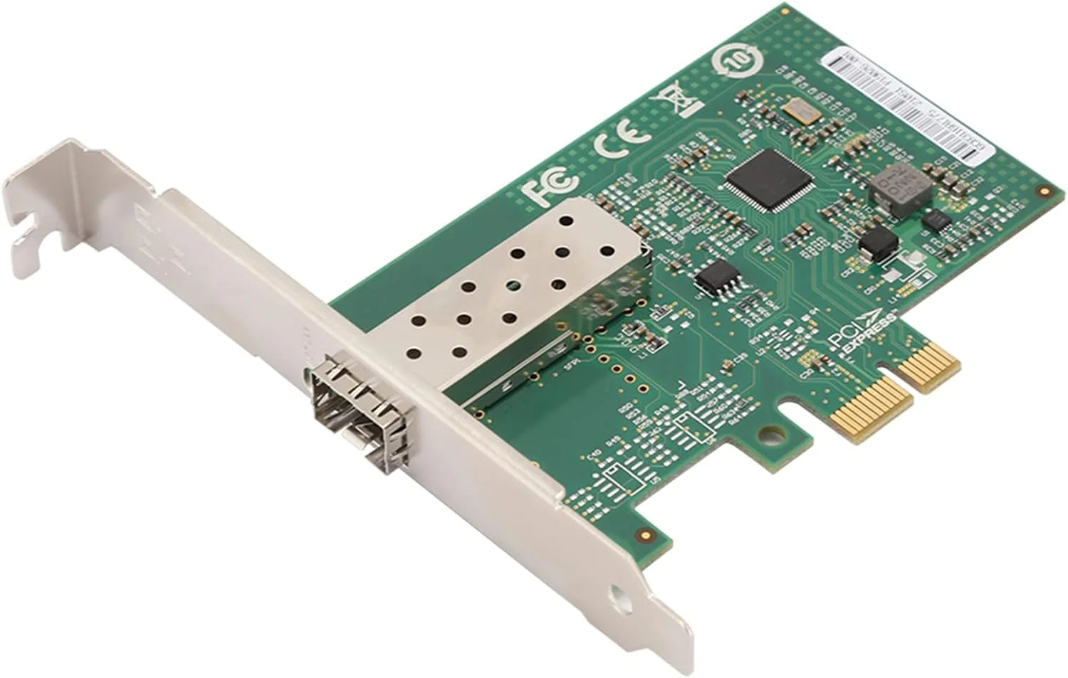 کارت شبکه فیبر نوری گیگابیتی PCIE مدل I210 PCI-Ex1 تک پورت SFP با سرعت 10/100/1000bps، کارت گیگابیتی برای سرور/کامپیوترهای رومیزی