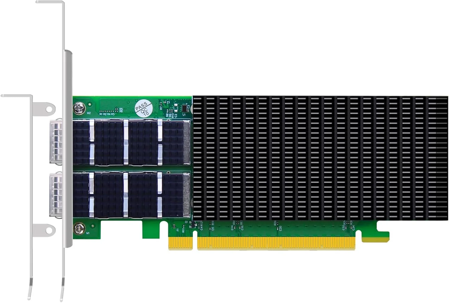 کارت شبکه سرور 2 پورت 200 گیگابیتی QSFP56 گلوترندز ST7438 با کنترلر Mellanox ConnectX-6، رابط PCIe 4.0 X16، پشتیبانی از RDMA (RoCE v2)، بدون Infiniband