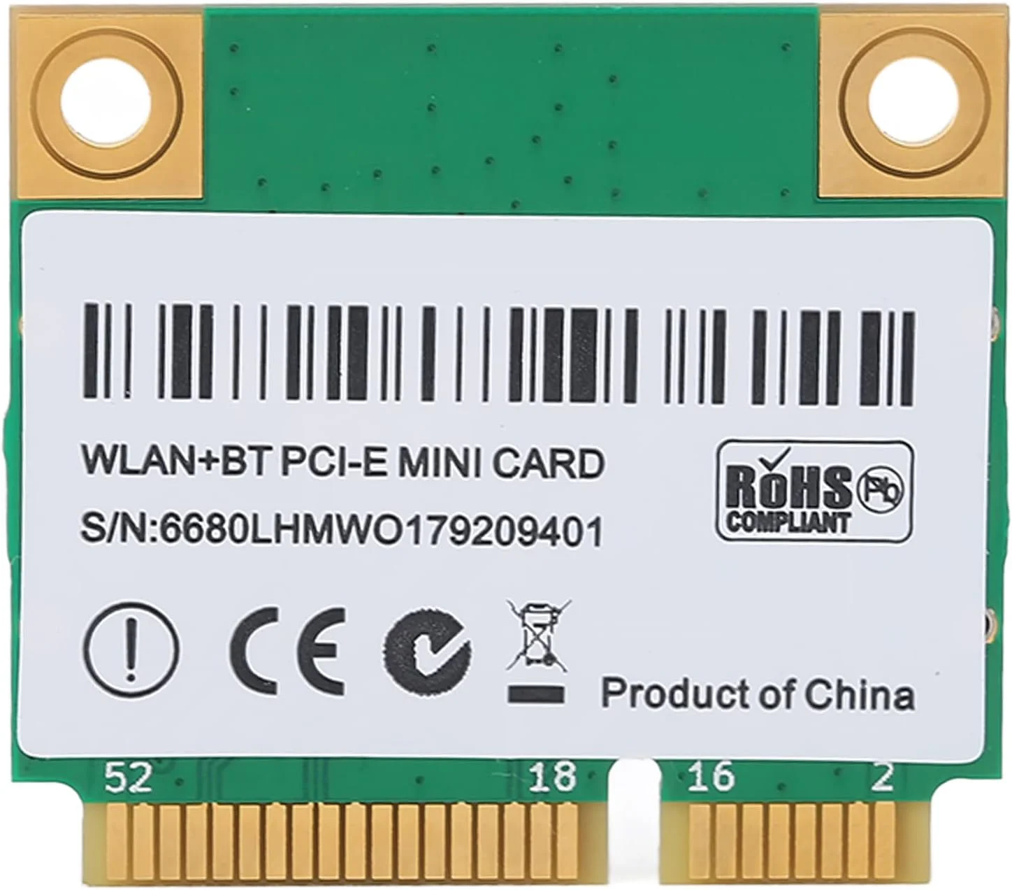 کارت وای فای سه بانده گیگابیتی 6 گیگاهرتزی GOWENIC 5374M Wifi 6E با پورت Mini PCIE برای لپ تاپ، سرعت تا 2400 مگابیت بر ثانیه، فناوری MU MIMO، BT5.2، برای نوت بوک ها و میزبان های کوچک