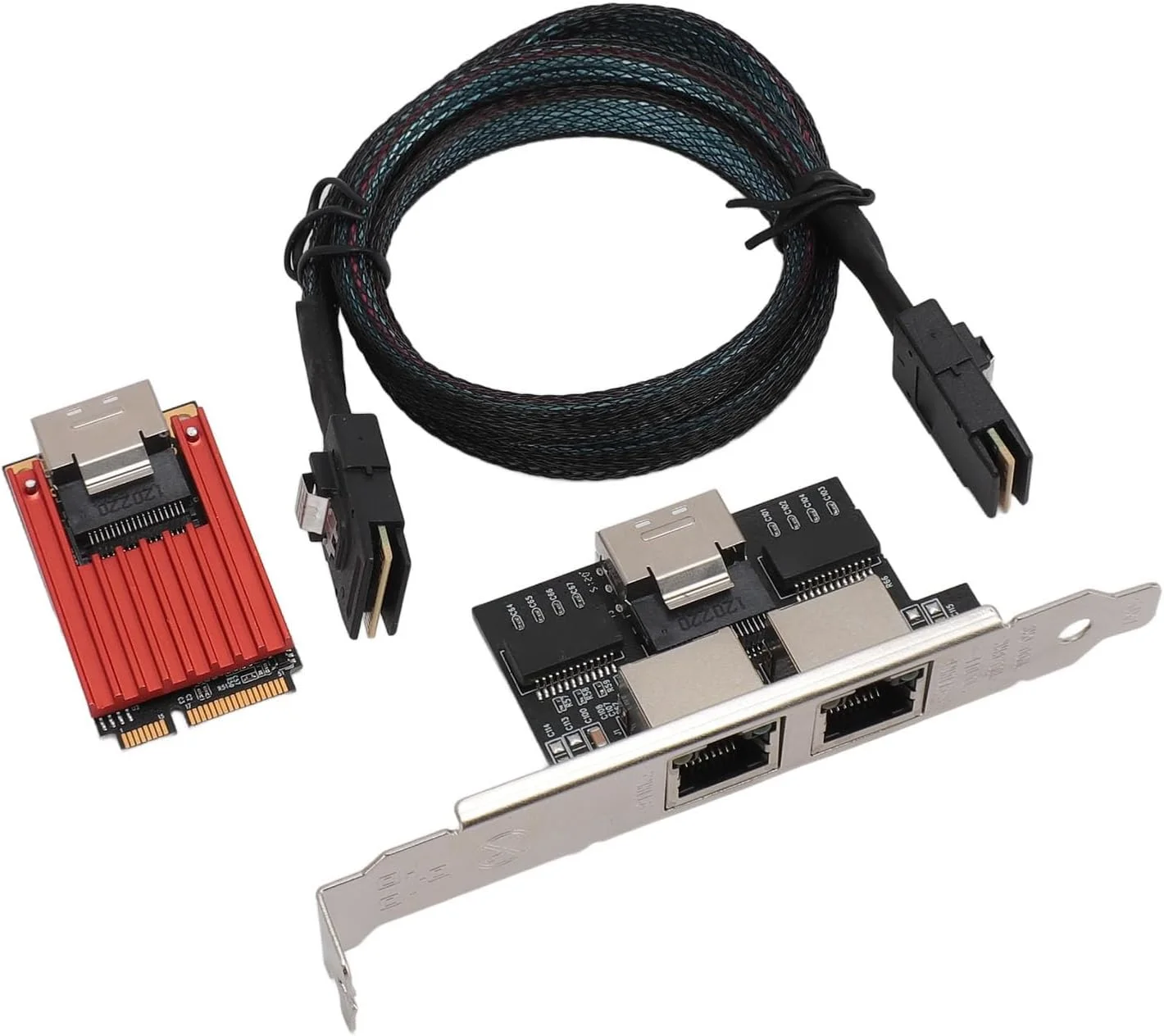 کارت شبکه گیگابیتی اترنت GOWENIC Pcie، آداپتور اترنت گیگابیتی PCI Express با پورت‌های دوگانه RJ45، تراشه I350، آداپتور کارت برای رایانه شخصی رومیزی