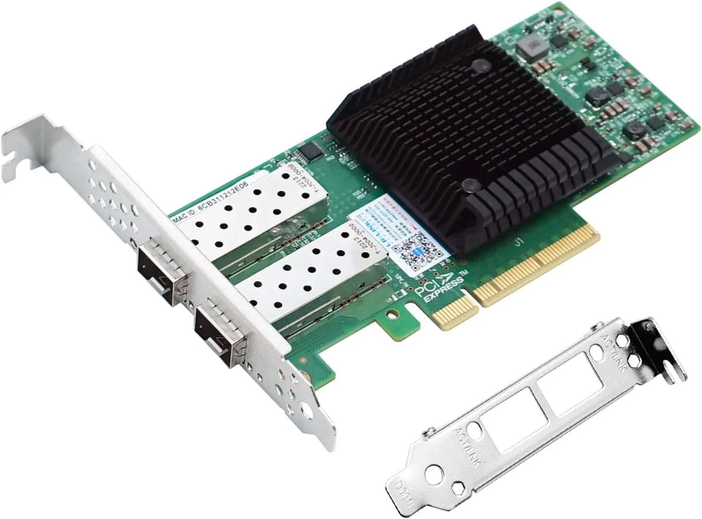 کارت شبکه 25GbE NIC با چیپست Mellanox ConnectX-4، آداپتور اترنت PCI Express 3.0 X8 با دو پورت SFP28