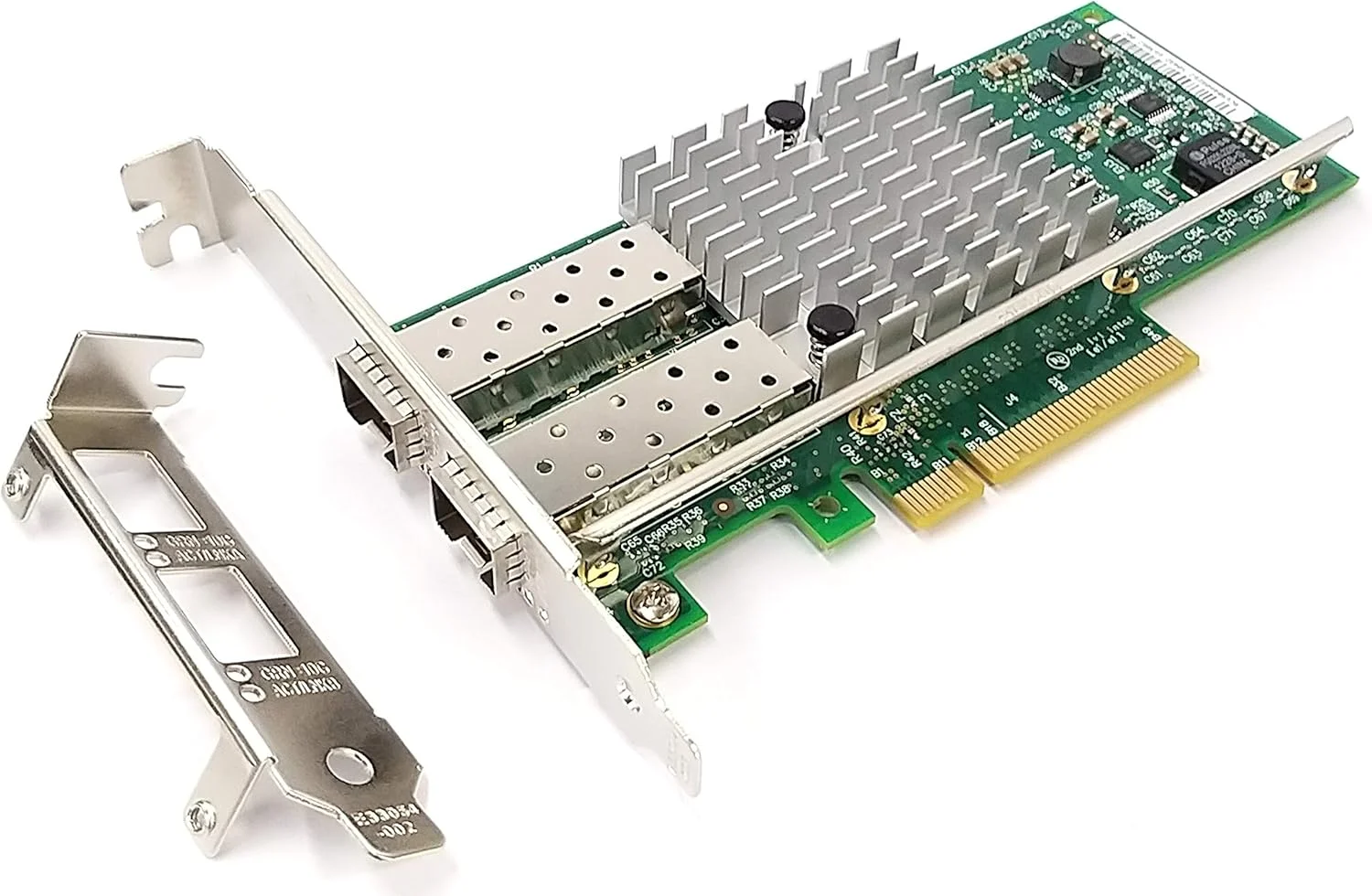 کارت شبکه دو پورت 10GbE SFP+ فیبر نوری PCI-Express x 8 NIC آداپتور سرور گیگابیتی اترنت 2 پورت کنترلر رابط شبکه برای چیپست 82599ES، مشابه Intel X520-DA2