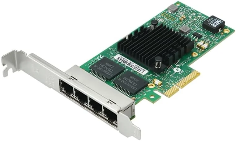 کارت شبکه گیگابیتی اینتل I350-T4 با سرعت 1000 مگابیت بر ثانیه PCI