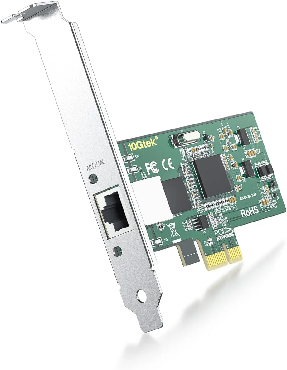 کارت شبکه گیگابیتی اترنت PCI Express با سرعت 1.25G، با کنترلر Intel 82573، تک پورت RJ-45، پشتیبانی از Windows Server/Freebsd/VMware/SLSE