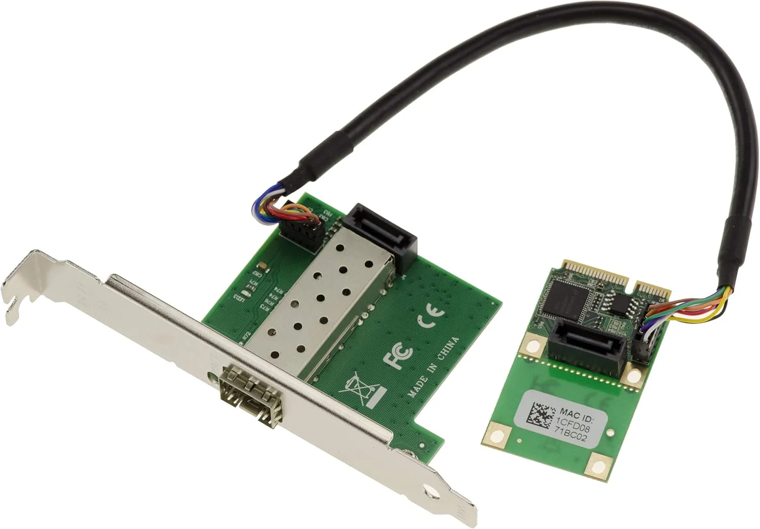 کارت شبکه گیگابیتی اترنت تک پورت SFP مینی PCI اکسپرس KALEA-INFORMATIQUE با چیپست Intel I210