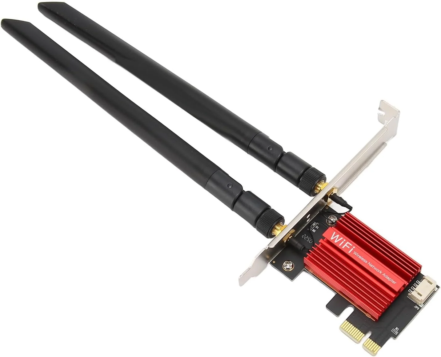 کارت شبکه PCIe، کارت شبکه PCI Express دو آنتنه 2.4GHz 5GHz با سرعت بالا 1200 مگابیت بر ثانیه برای رایانه رومیزی
