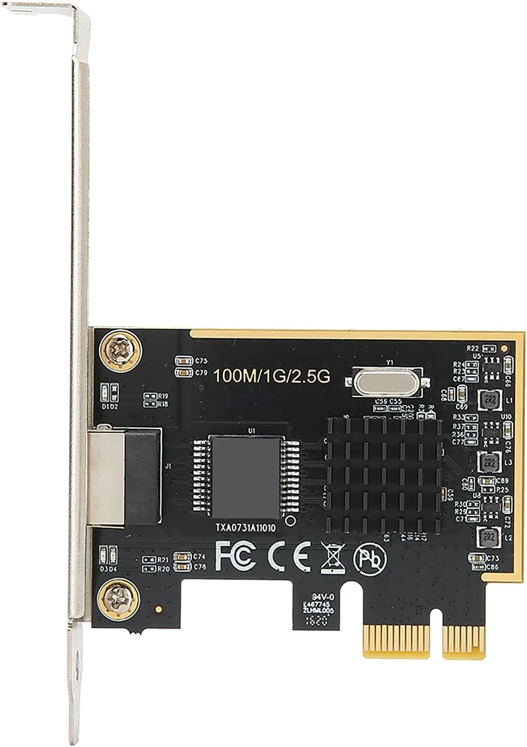 کارت شبکه 2.5G مدل TXA073، کارت اترنت گیگابیتی PCI Express با سرعت 10/100/1000M/2.5Gbps، لوازم کامپیوتر گیمینگ رده بالا برای استفاده در خانه/دفتر
