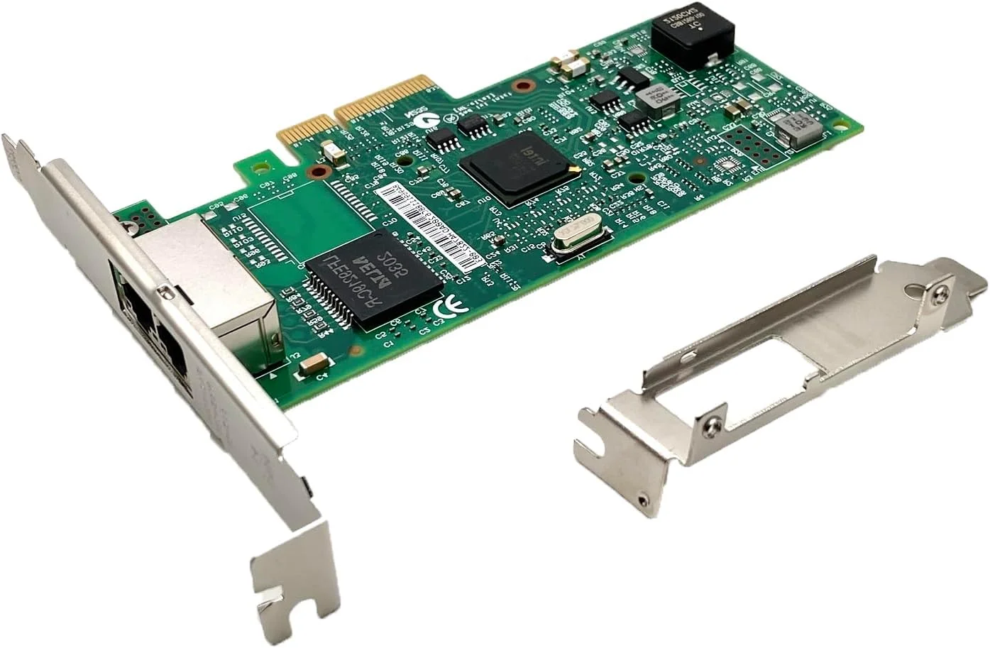 کارت شبکه 1 گیگابیت I350-T2 با تراشه آداپتور LAN گیگابیتی سرور اترنت اینتل I350T2V2BLK، دو پورت RJ45، کارت شبکه PCI Express 2.1 x4