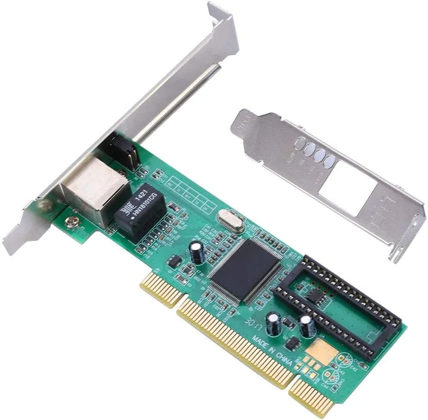 کارت شبکه، PCI تک پورت Realtek RTL8169 R45 PCI-E 10/100/1000Mbps آداپتور اترنت گیگابیتی با بافل