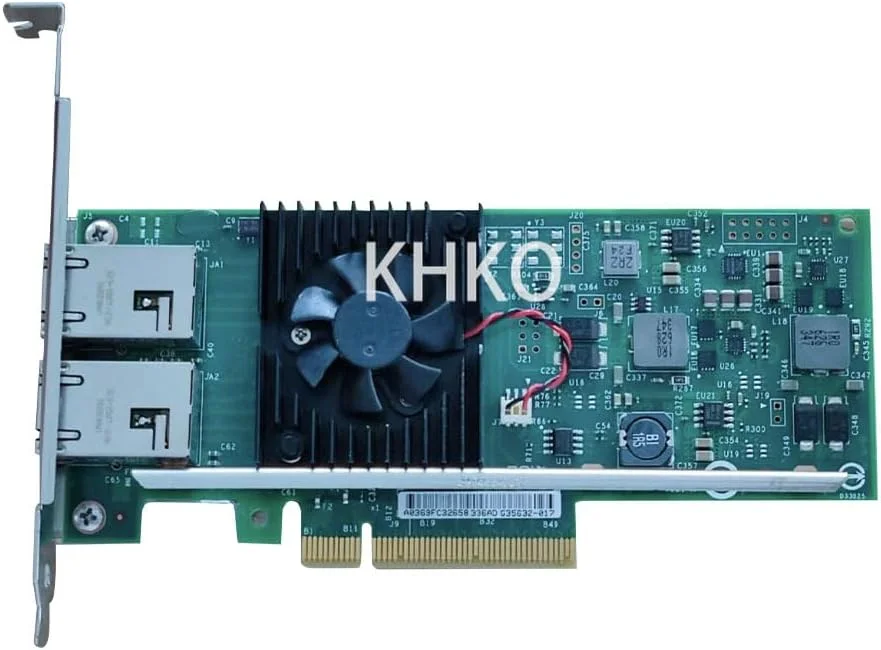 آداپتور شبکه دو پورت 10 گیگابیتی X540-T2 مدل 0K7H46 03DFV8 PCI، دست دوم و اورجینال
