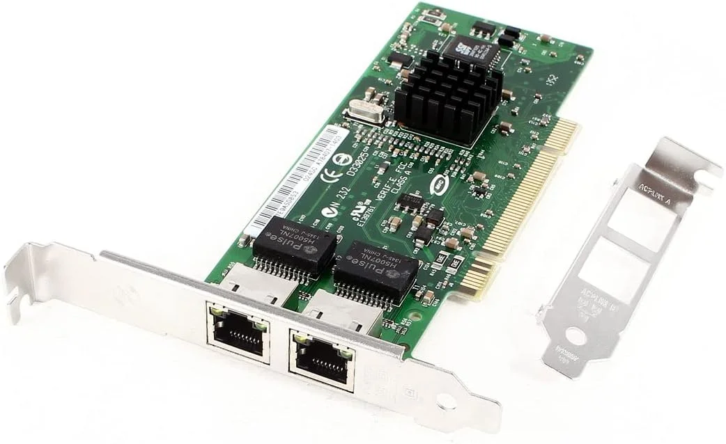کارت شبکه گیگابیتی اترنت PCI با دو پورت RJ45 با سرعت 10/100/1000 مگابیت بر ثانیه