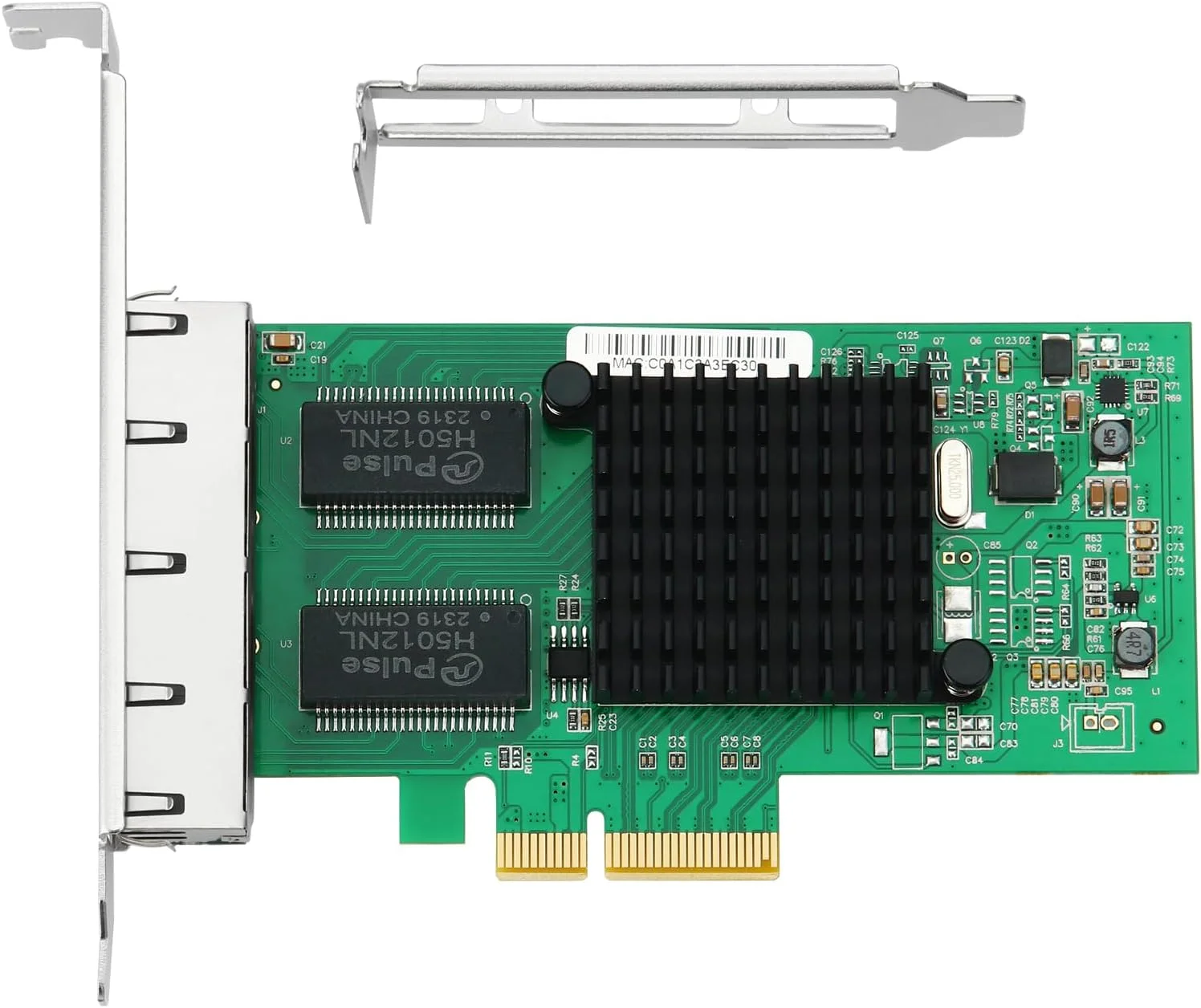کارت شبکه SAPGRC PCIe، آداپتور شبکه اترنت 1 گیگابیت، PCI Express X4، مبدل آداپتور چهار پورت RJ45 گیگابیتی 10/100/1000 مگابیت در ثانیه، با تراشه Intel I350 برای ویندوز/ویندوز سرور/لینوکس