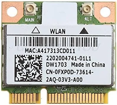 کارت وای فای مینی PCI-Express مدل DW1703 برای لپ تاپ های دل