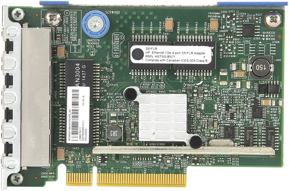 کارت شبکه گیگابیتی M ugast، کارت شبکه گیگابیتی 4 پورت 629135B21، کارت شبکه اترنت 1G مدل 331FLR برای سرورهای HP، برای DL360P G8/DL580 G8/DL380P G8/G9 DL360 G9/DL 160 G8