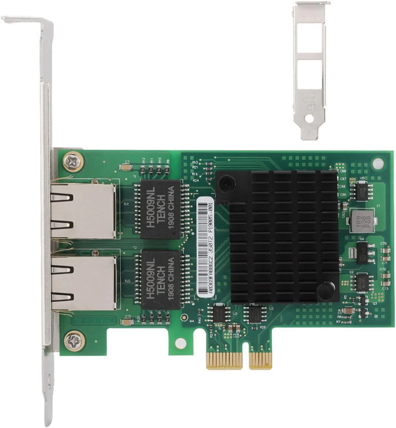 کارت شبکه گیگابیتی اترنت PCI Express با سرعت 10، 100، 1000 مگابیت بر ثانیه، PCI Express 2.0، دو پورت RJ45، کارت آداپتور اترنت گیگابیتی برای کامپیوتر، آداپتور سرور