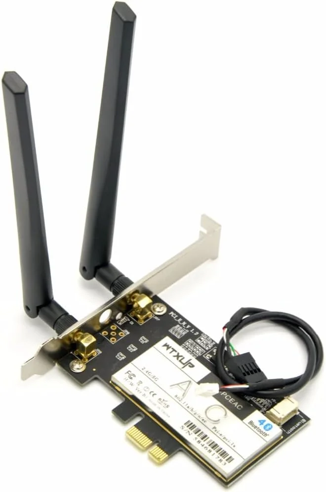 WTXUP Wireless-AC 3160 802.11ac 433Mbps کارت شبکه دسکتاپ PCI Express PCi-e WiFi + بلوتوث 4.0 BT4.0 برای Intel 3160ac (براکت پروفایل کامل)