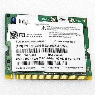 کارت آداپتور وایرلس برای اینتل 2200BGs وایرلس وای فای G مینی PCI برای IBM Thinkpad LENOVOs T40 T41 X40