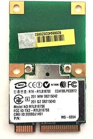 کارت آداپتور بی سیم برای AzureWave AW-GE703 Realtek RTL8187SE 150Mbps Mini PCIe PCI-Express Wlan