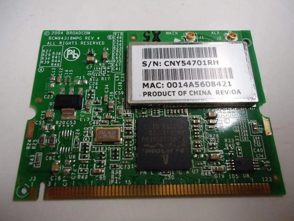 کارت آداپتور بی‌سیم برای Broadcom 4318 BCM94318 BGs Wifi Wlan MINI PCI BCM4318 802.11b/g 54Mpbs Network برای لپ‌تاپ‌های HP