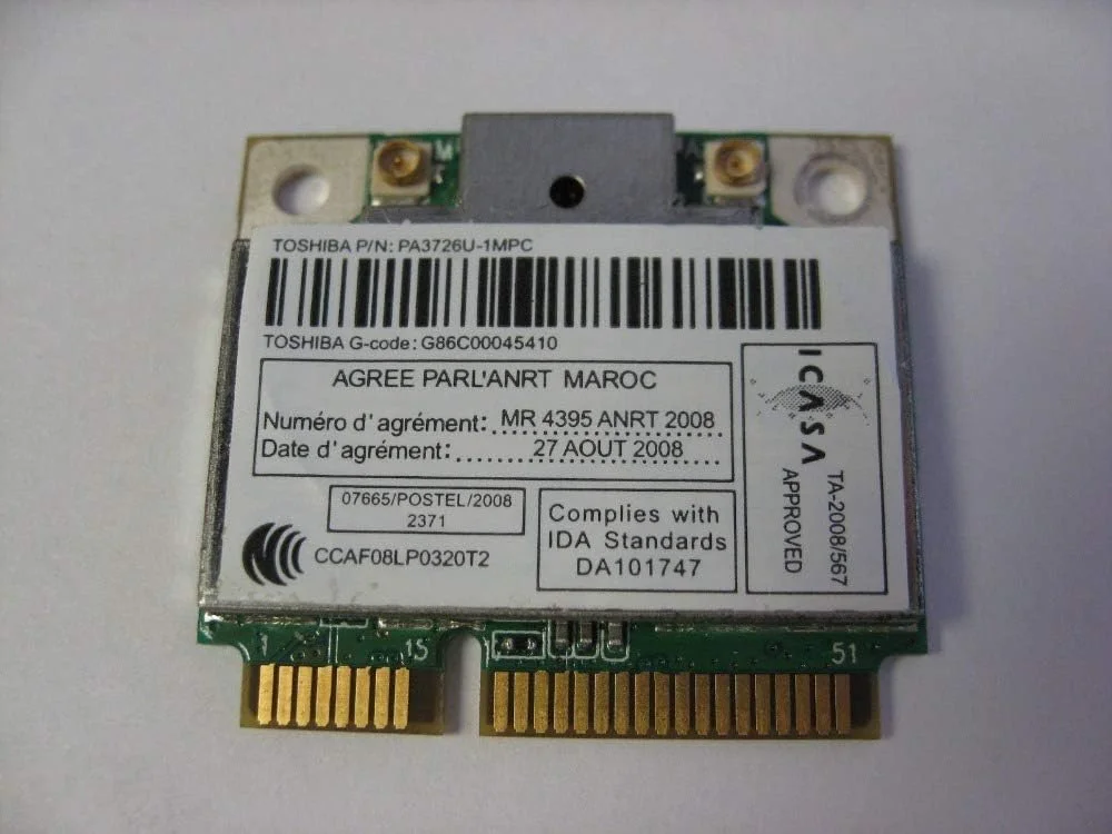 کارت آداپتورهای بی سیم برای Ralink Realtek RTL8187SE 150Mbps Mini PCIe PCI-Express Wlan