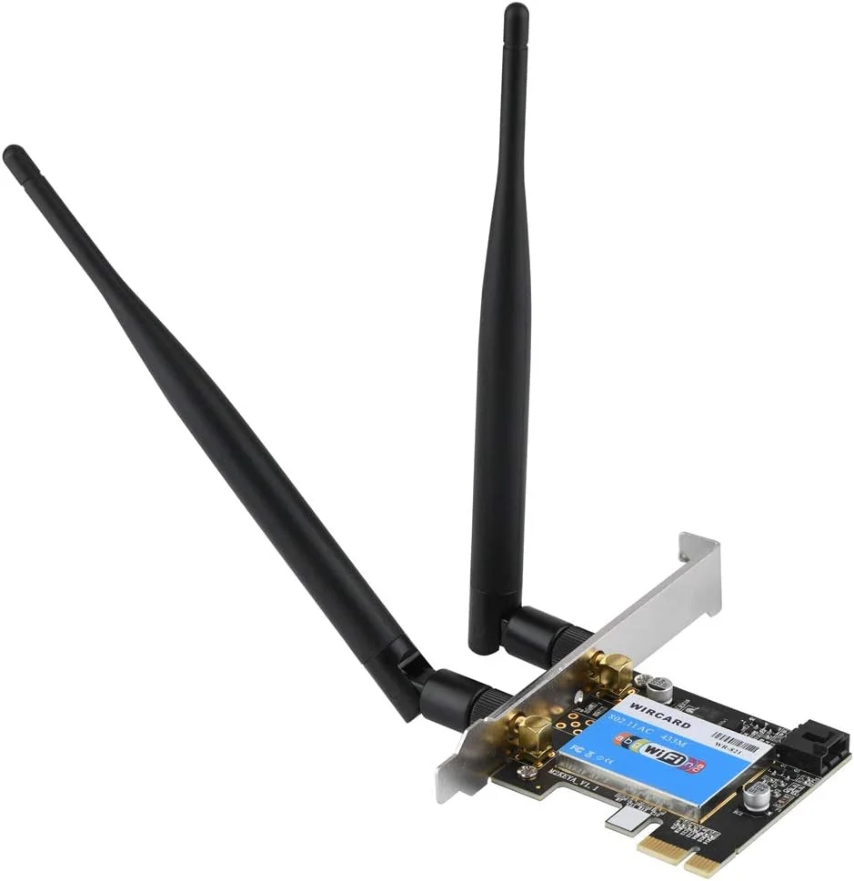 آداپتور PCI Express بی‌سیم دو بانده با سرعت تا 433 مگابیت بر ثانیه 2.4G/5G کارت شبکه آداپتور بلوتوث 4.0 Wi-Fi برای کامپیوترهای رومیزی