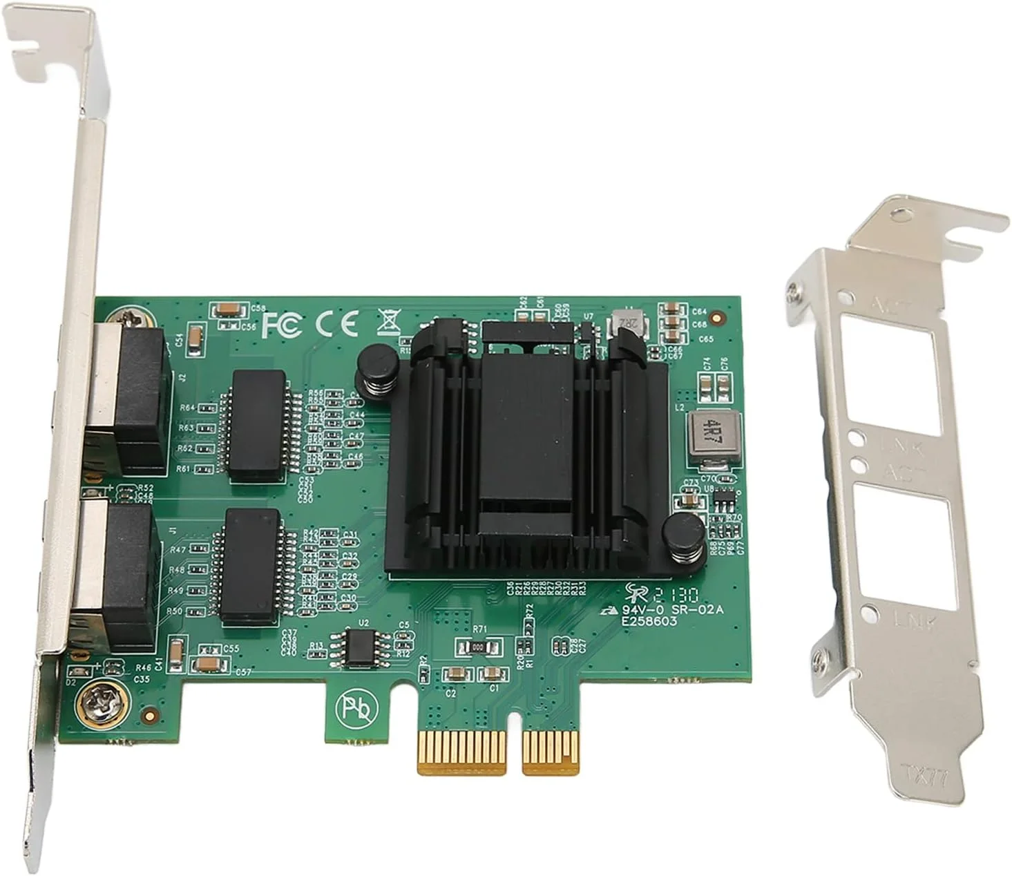 آداپتور PCI Express مدل XUMIUZIY، کارت PCI Express گیگابیتی اترنت، کارت دو پورت PCIE گیگابیت NIC آداپتور LAN 82751EB کارت سیمی