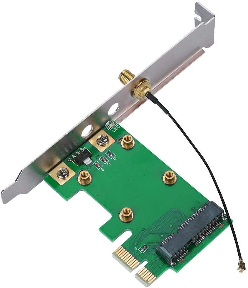کارت شبکه Zerone PCIe، آداپتور کارت PCI Express به Mini PCI Express، کارت شبکه اترنت LAN Mini PCI-E رایزر PC به آداپتور تبدیل کارت شبکه لپ تاپ