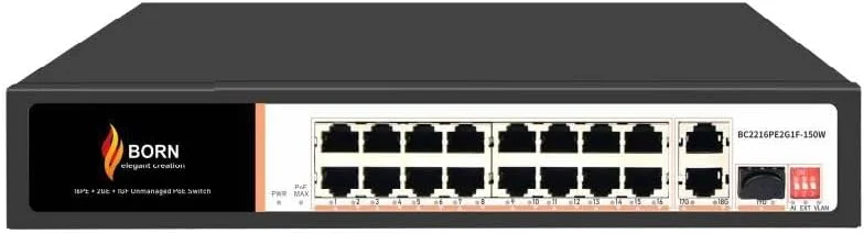 سوییچ شبکه بورن الگانس مدل BC2216PE2G1F ظرفیت 16 پورت سوییچ شبکه بورن الگانس مدل BC2216PE2G1F ظرفیت 16 پورت