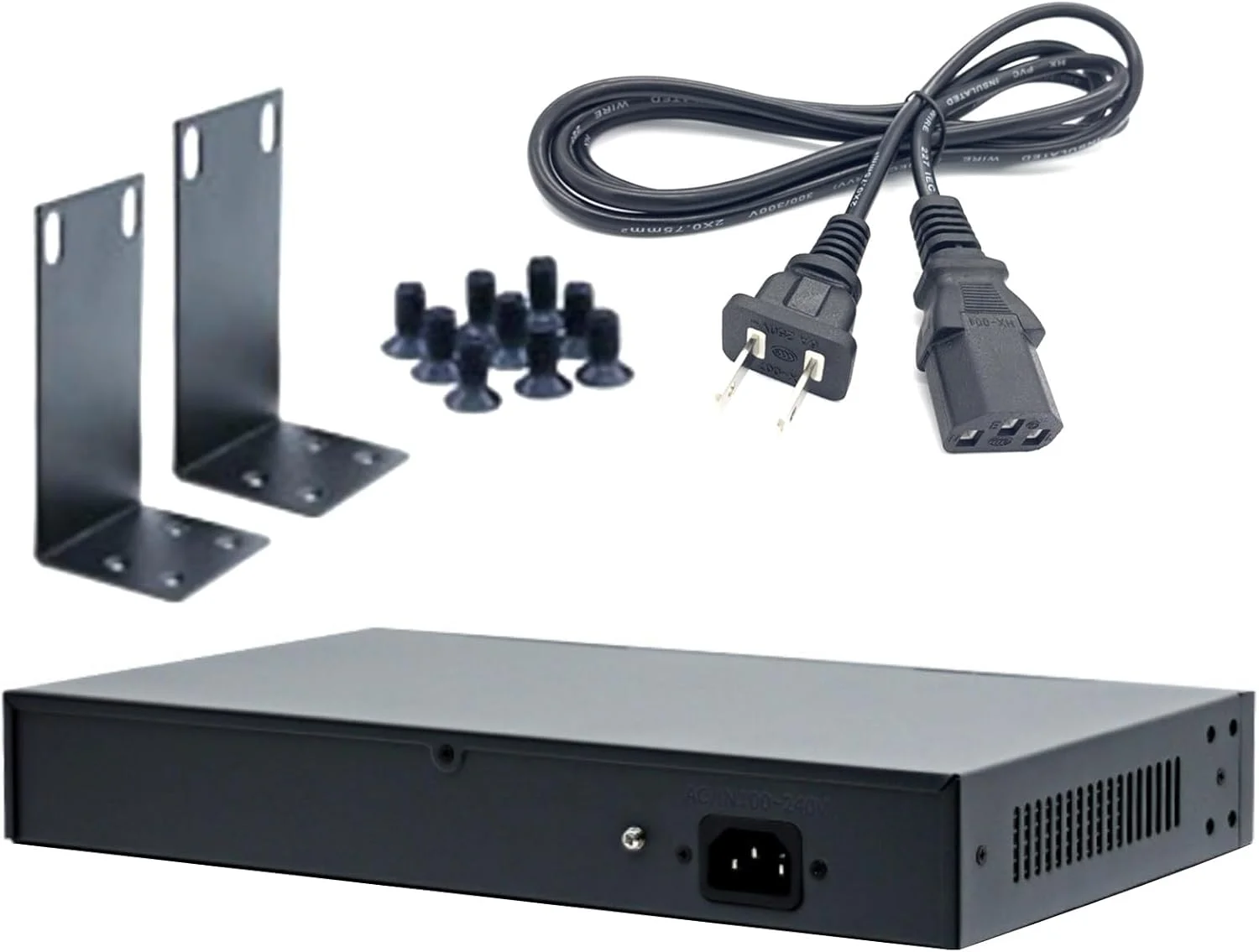 سوئیچ 16 پورت فست اترنت 10/100 مگابیت بر ثانیه PoE با 2 پورت آپلینک، پلاگ اند پلی