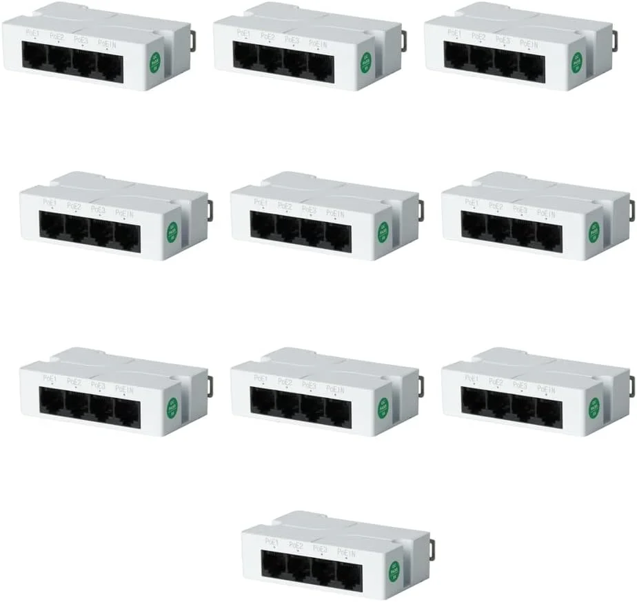 افزایش دهنده PoE یک به سه پورت پسیو، قابل اتصال زنجیره ای IEEE802.3Af برای انتقال پورت IP برای سوئیچ POE NVR IP (بسته 10 عددی)