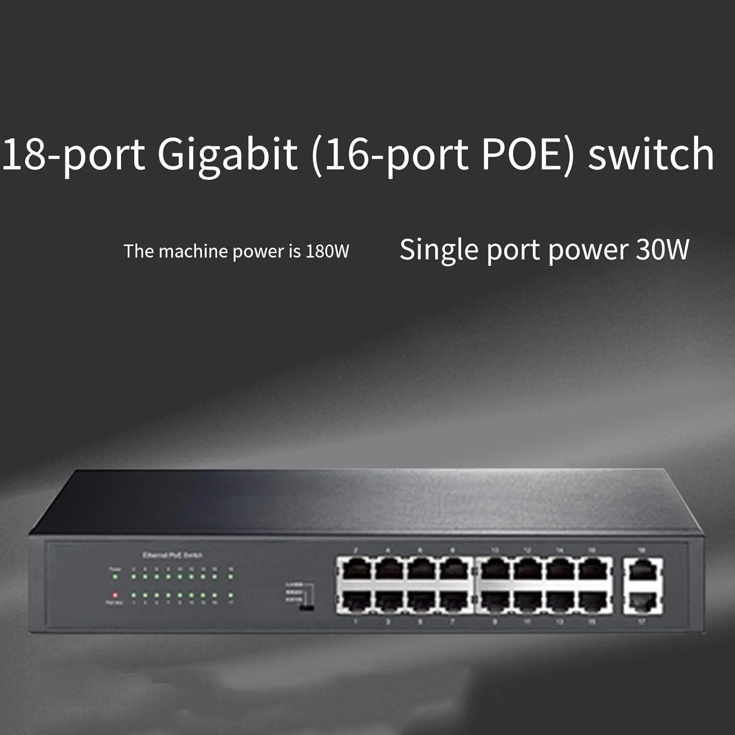 سوئیچ گیگابیتی اترنت PoE با 16 پورت گیگابیتی و پشتیبانی از سه حالت کاری برای انتقال داده بدون افت