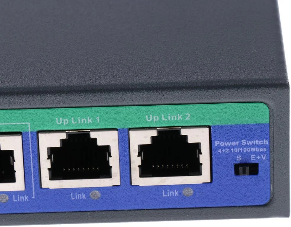 تزریق کننده PoE با 6 پورت و سرعت 10/100 مگابیت بر ثانیه، سوئیچ PoE با استاندارد IEEE 802.3af/at بدون آداپتور برق کدینگ/1554