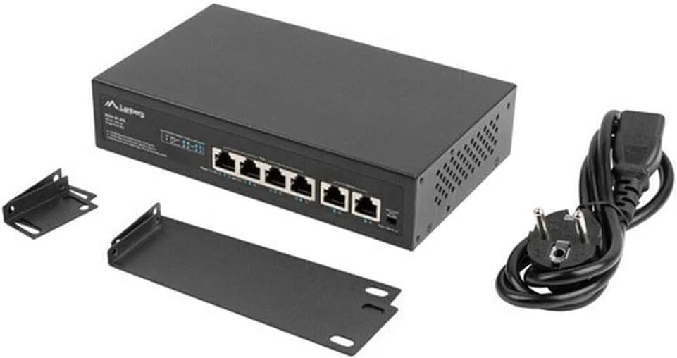 سوئیچ POE+ رک مونت LANBERG مدل RSFE-4P-2FE-60