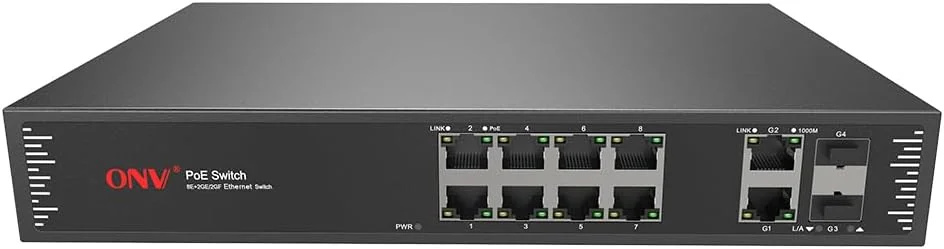 سوئیچ PoE گیگابیتی ONV-POE31128PF با 12 پورت