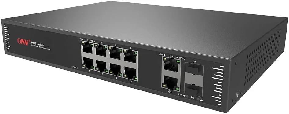 سوئیچ PoE گیگابیتی ONV-POE31128PF با 12 پورت