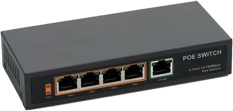 سوئیچ شبکه 5 پورت 4 پورت PoE با توان 96 وات و ولتاژ 48 ولت، مناسب برای تلفن VoIP و دستگاه های AP، سوئیچ شبکه IEEE802.3af با سرعت 10/100 مگابیت بر ثانیه