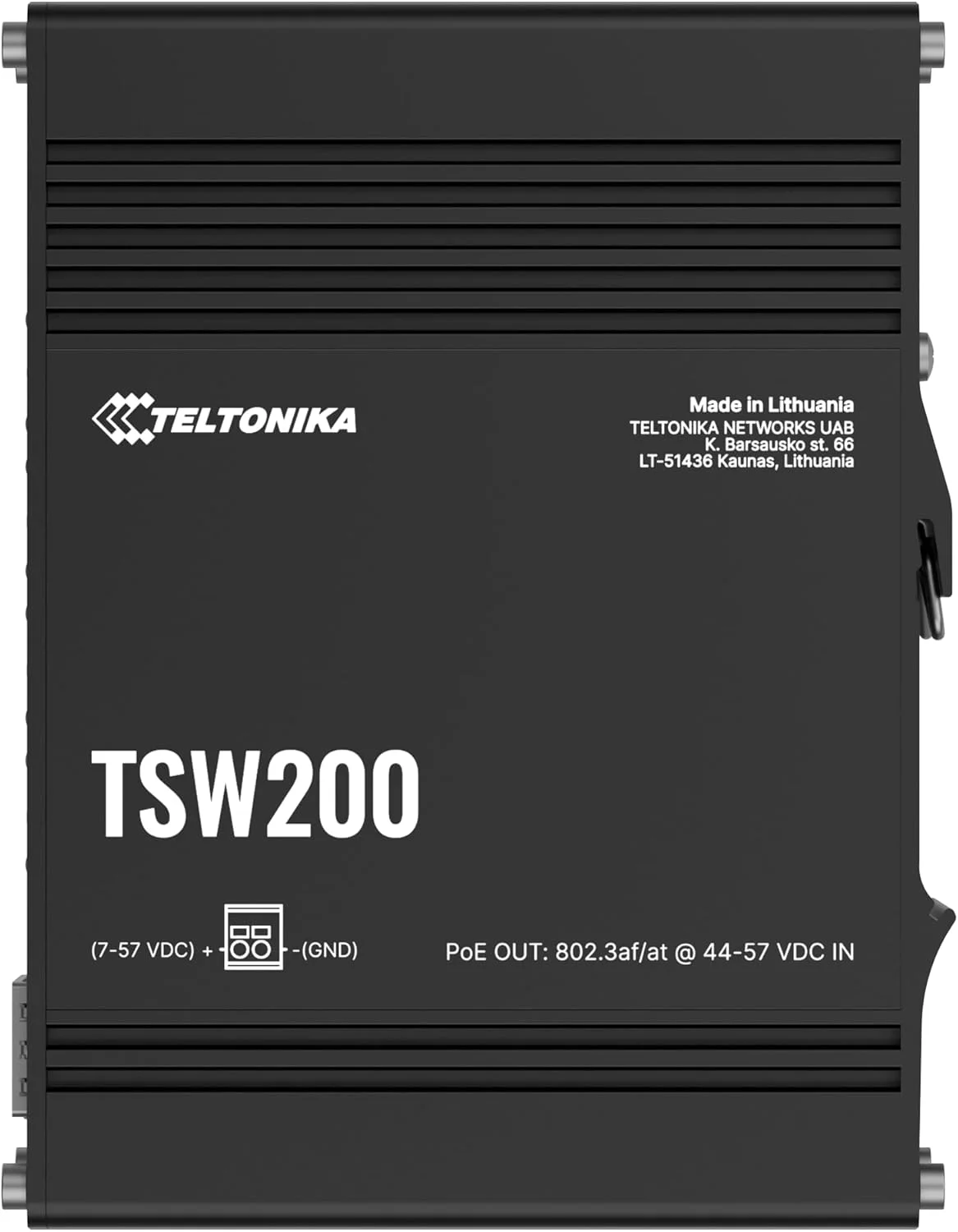 سوئیچ شبکه غیر مدیریتی Teltonika TSW200 گیگابیتی اترنت (10/100/1000) اتصال اترنت، پشتیبانی از منبع تغذیه