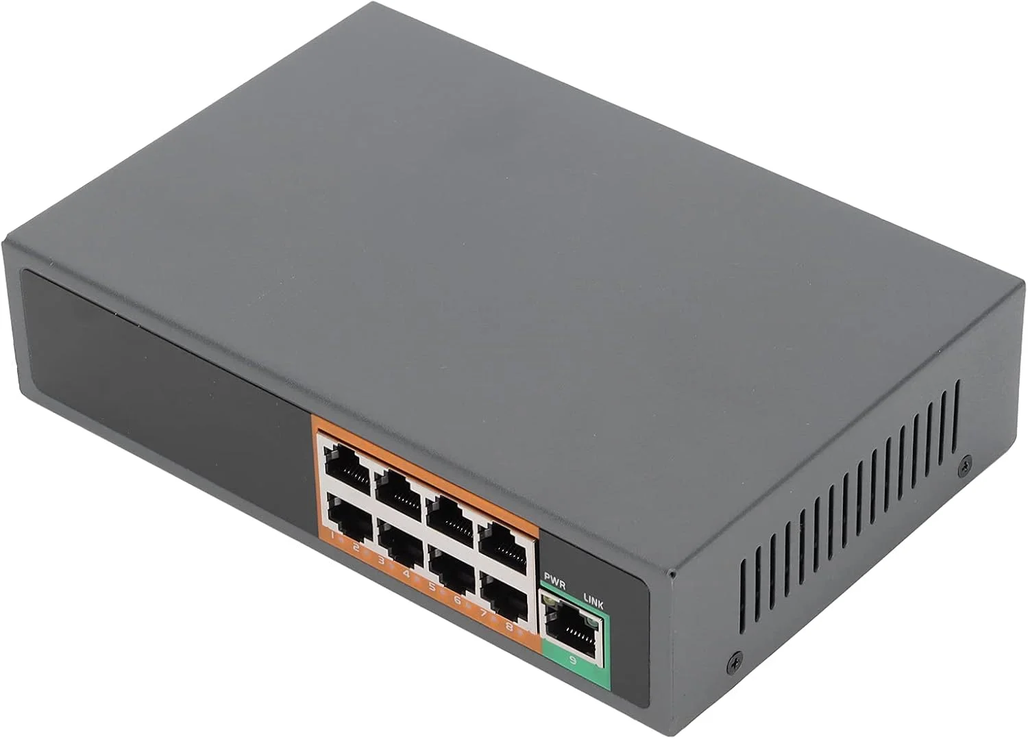 سوییچ POE گیگابیتی 9 پورت XUMIUZIY، آداپتور اترنت گیگابیتی 100 تا 240 ولت برای دوربین های مداربسته IP، سیستم های امنیتی CCTV، AP بی سیم (دوشاخه GB)