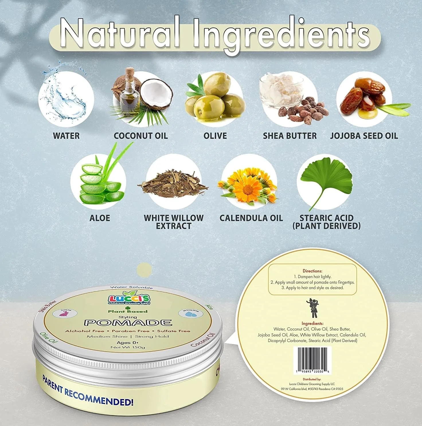 ژل موی کودکانه لوسی – پماد حالت دهنده موی گیاهی 148 میلی لیتری برای نوزادان – بدون پارابن یا سولفات – خمیر مو با درخشش متوسط و نگهدارنده قوی برای کودکان ژل موی کودکانه لوسی – پماد حالت دهنده موی گیاهی 148 میلی لیتری برای نوزادان – بدون پارابن یا سولفات – خمیر مو با درخشش متوسط و نگهدارنده قوی برای کودکان